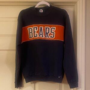 Bears Vintage Russell Men's Sweatshirt Sz M. - Black and Orange